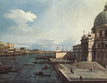 Venecia clásica Painting - El Gran Canal en la Iglesia Salute Canaletto Venecia